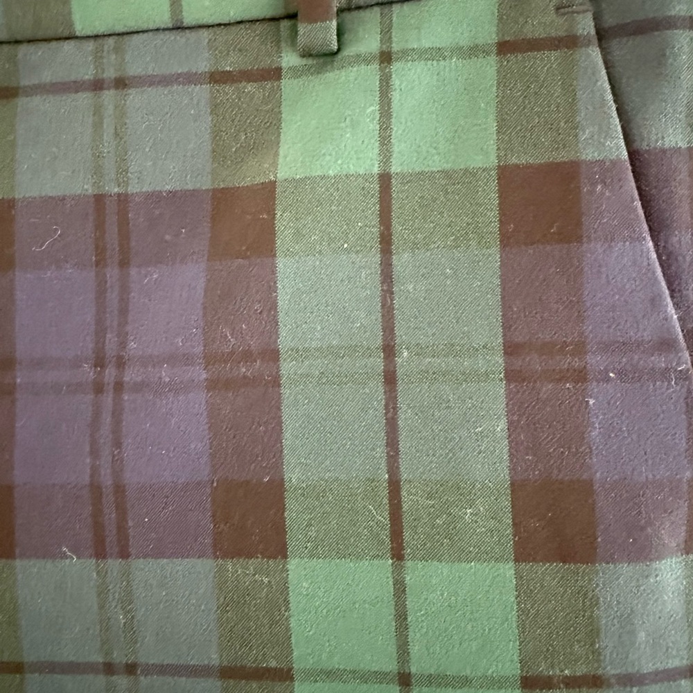 J Crew Slim Cropped Ruby Pant in Black Watch Plaid - Picture 3 of 6